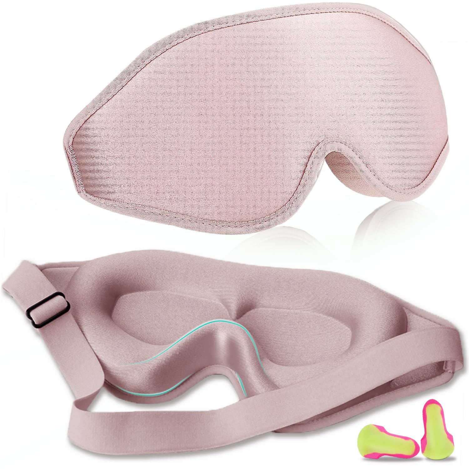 Eye Masks for Sleep, Sleep Mask for Lash Extensions with Adjustable Strap, 3D Contoured Blackout Eye Covers for Sleeping,Yoga, Nap,Airplane,Traveling