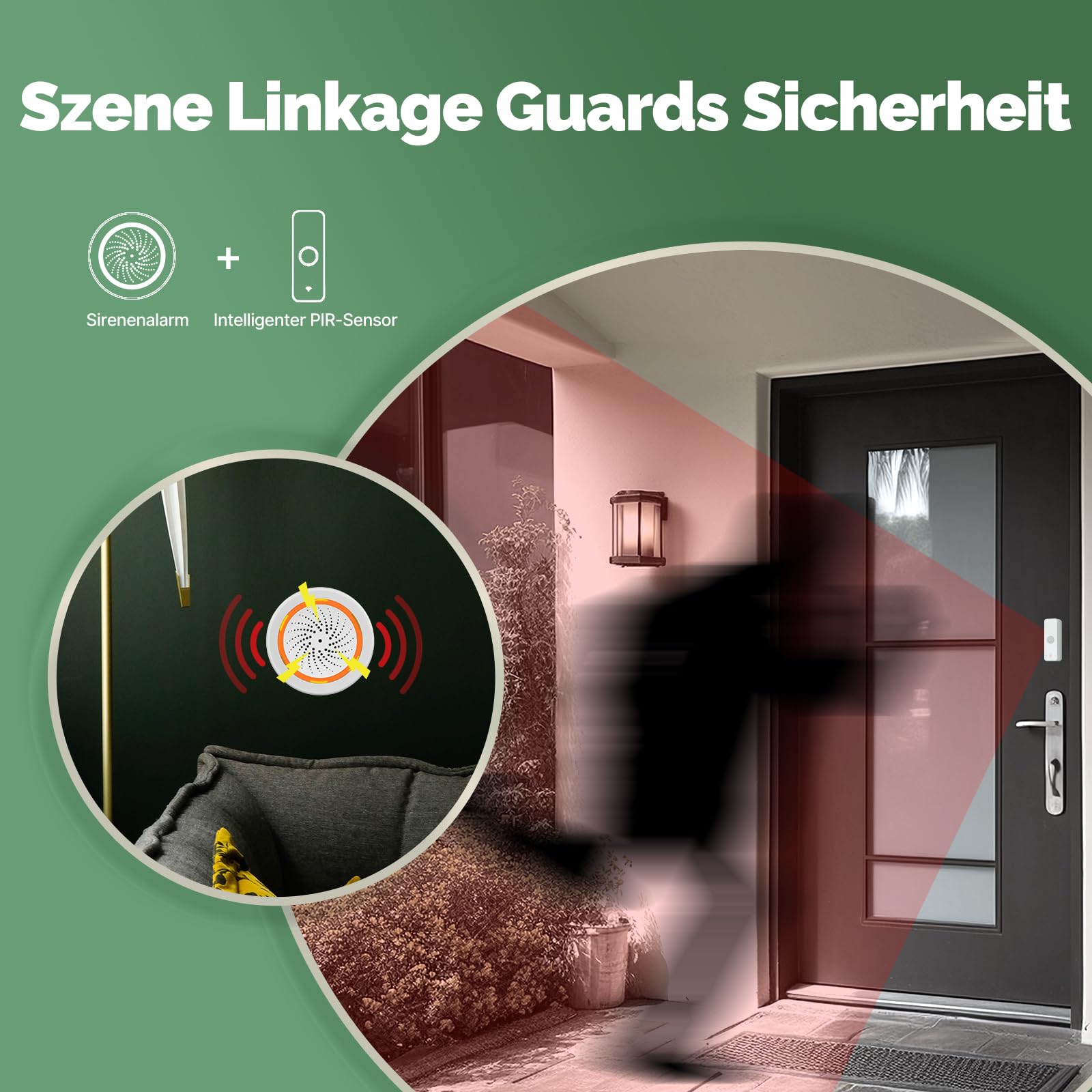 MOES WiFi Bewegungsmelder Kein Hub nötig Smart Life Tuya Alexa 4 Stück | WiFi, Kein Hub nötig, 100° PIR Winkel, Mit Lichtsensor, Smart Life, kein ZigBee
