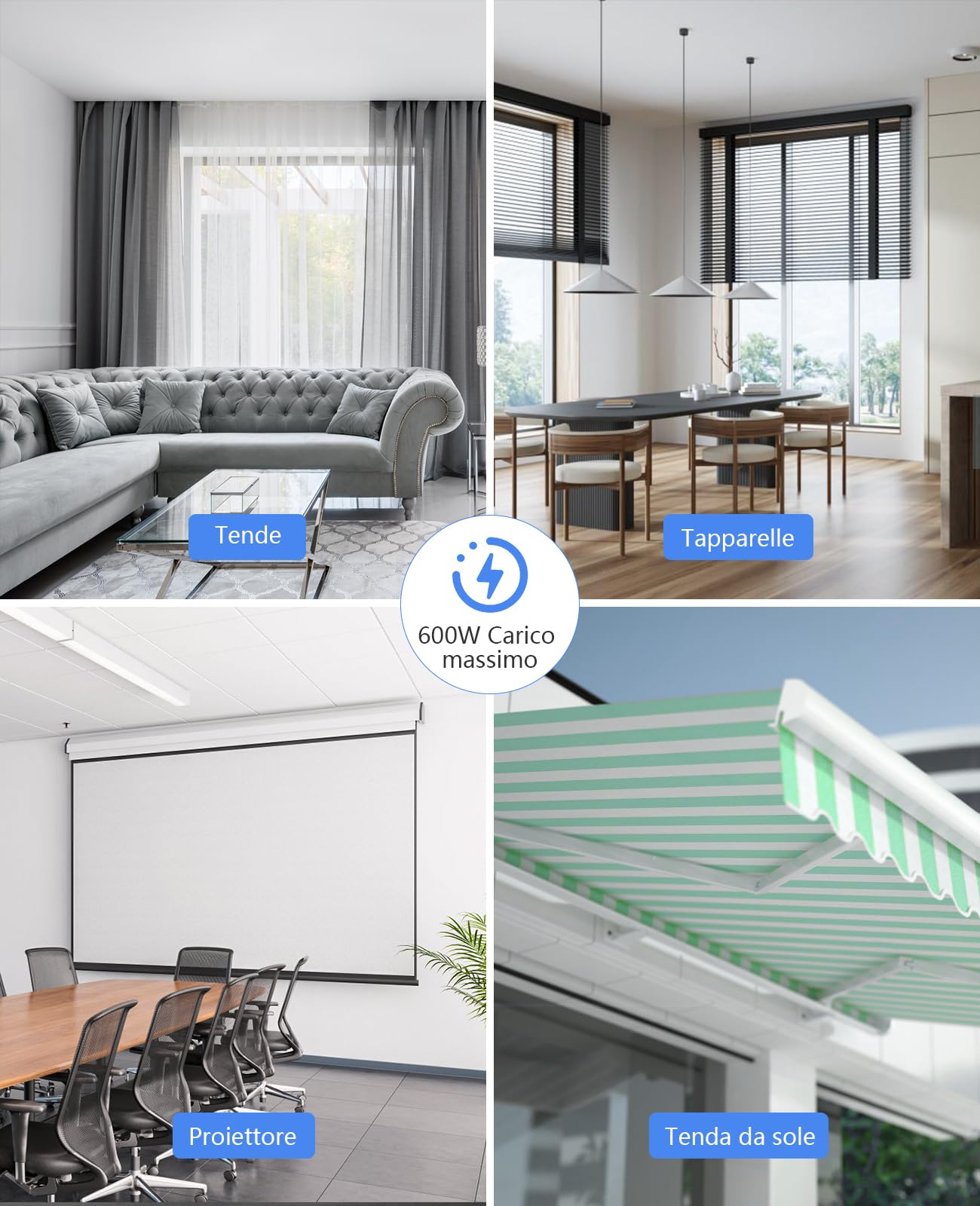 Yomogi Interruttore Tapparelle WiFi, Modulo Interruttore WiFi Compatibile con Alexa Google Home per Controllo Percentuale, Smart Timer per Tende Avvolgibili, Senza telecomando (4)