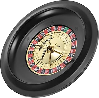 Alasum Drehbares Pokerrad Russisches Roulette Holzspielrad für Party und Freizeit Leicht Transportierbar und Robust für Gesellige Abende