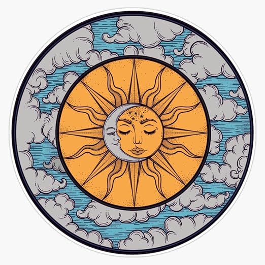 EB Store Sun And Moon Bumper Sticker Vinyl Decal 5 EBSTORE