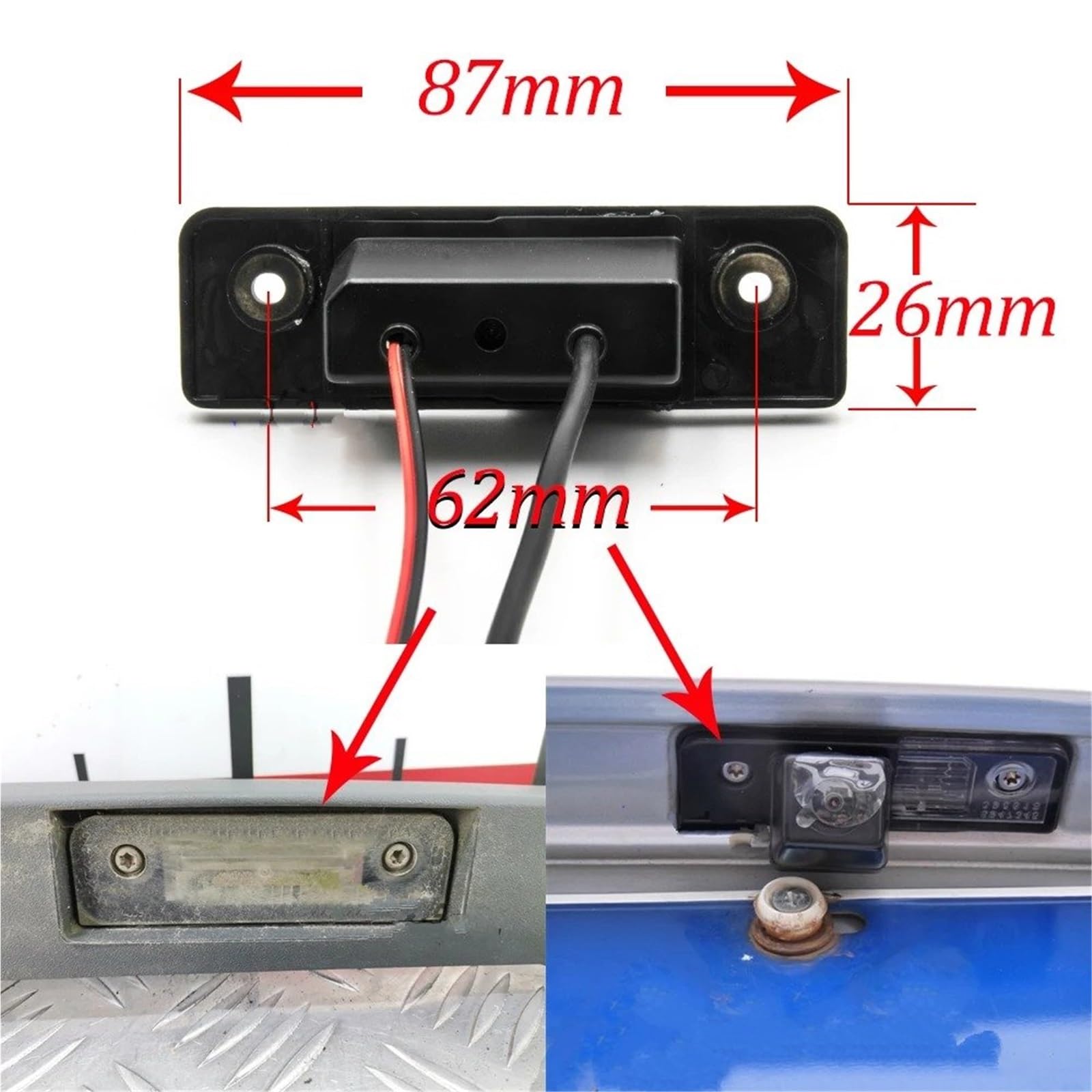 Zamiennik dla Fiesta MK3 Mk4 4D 2D 2002 ~ 2014 CCD HD AHD AHD kamera cofania widok z tyłu samochodu kamera cofania cofania kamera cofania (C135 AHD 720P) (A120 CVBS 680x480)