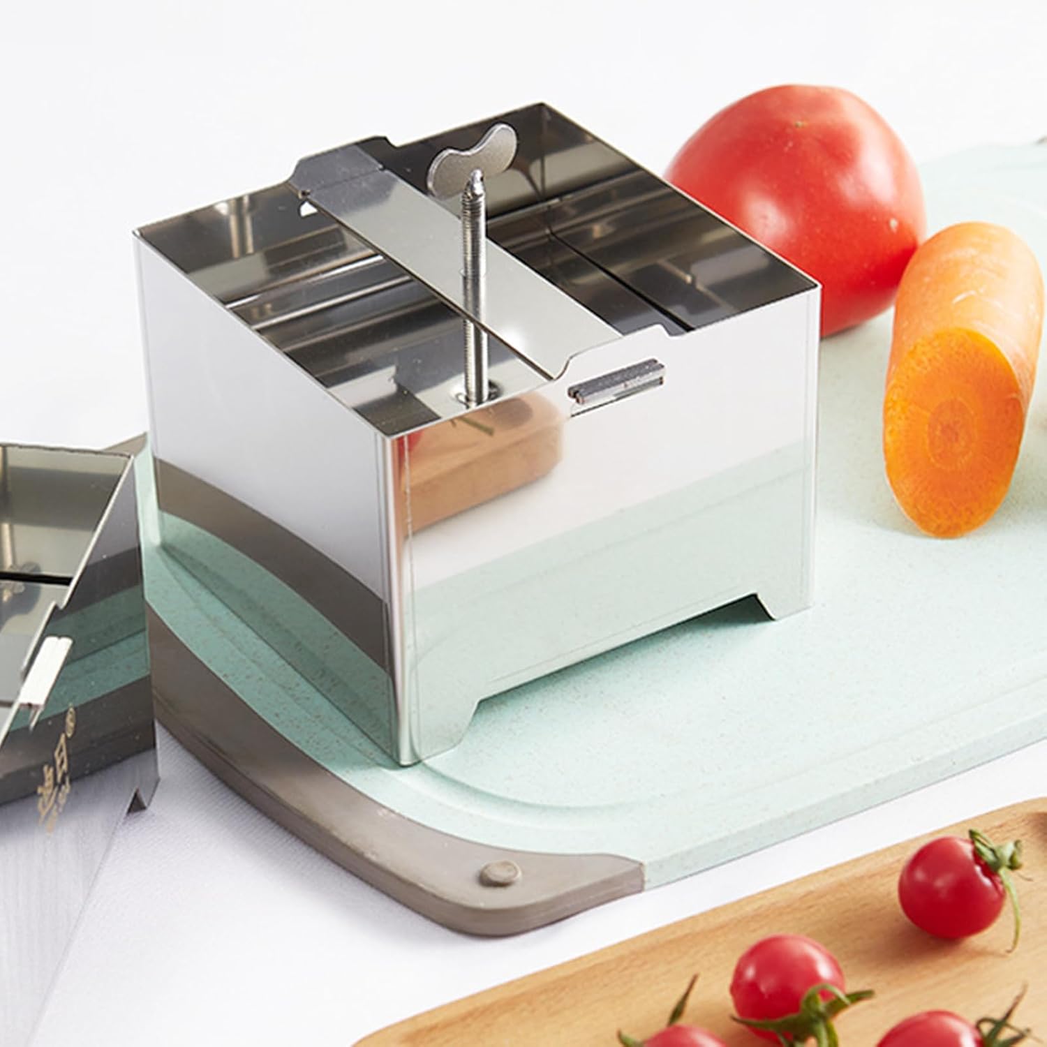 豆腐プレス,ステンレス製 手動式 - 手作り食品型 パニープレス | チーズ パニール 大豆食品 ベジタリアン 家庭 商業 レストラ