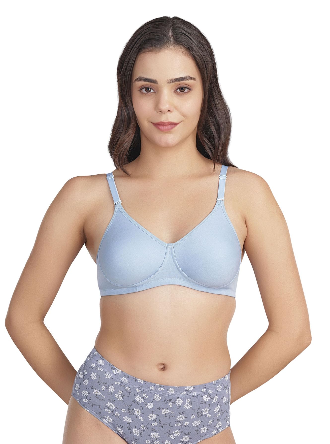 Women's Non-Padded Bra - Daily Mould-VS01 | Double Layered, Moulded Cups, Cotton Blend, Everyday Comfort Bra