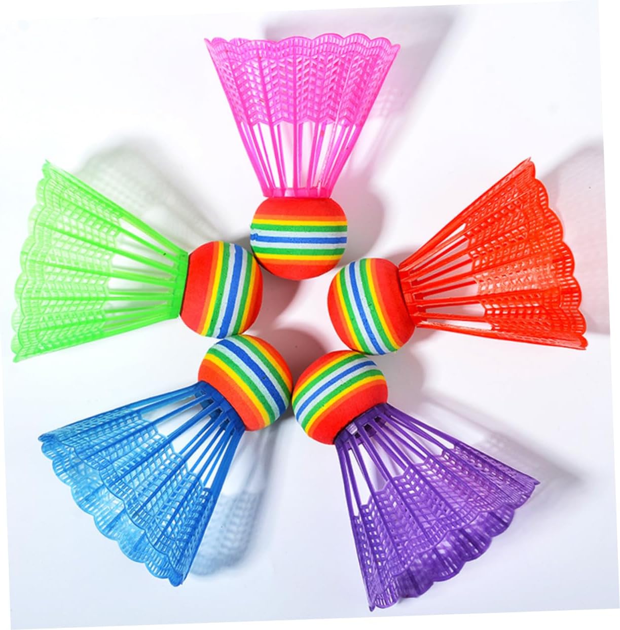 Yardwe Badminton Ball Shuttlecock Bat Indoor Racquet Game Badminton Cork Badminton Birdie Paddle Ball Badminton