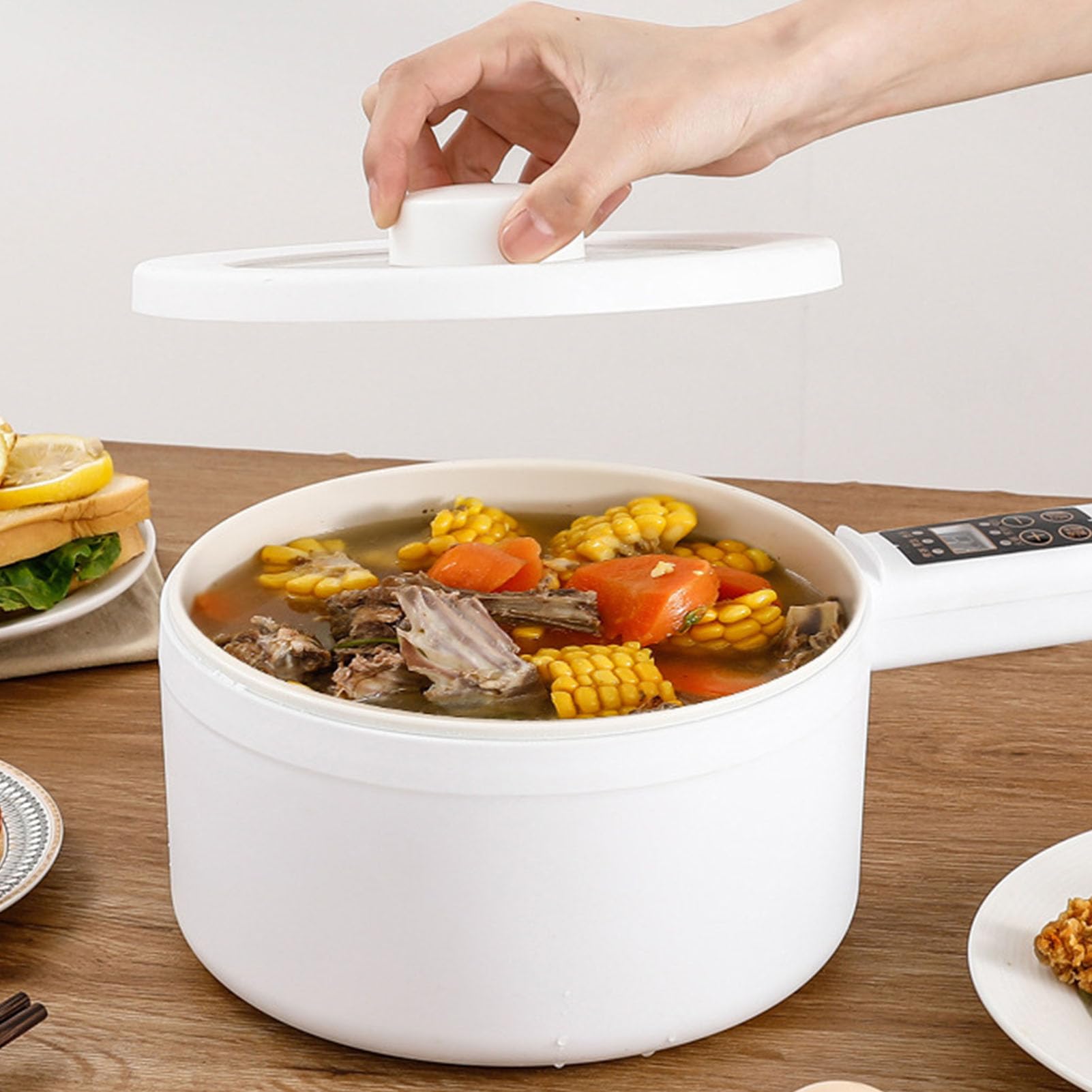 Pentola Elettrica 1,8L Portatile - Cuoci Pasta, Ramen E Vapore In Modo Rapido