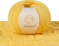 Vista 31 de 100% hilo interior de cachemira mongol, hilo lujoso y suave de 6 capas para tejer a mano y ganchillo (gris claro, 1 bola)