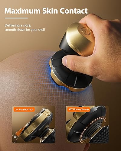 Miniatura 7 de Head Shaver Pro para hombres calvos cuchillas recubiertas de titanio recortadora eléctrica magnética 5 en 1, potente motor de 8500 RPM, carga rápida