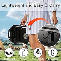 Vista 6 de Portable Charcoal Grill with Warming Rack, Small Tabletop Barbecue Grill, Foldable Legs, Adjustable Vent, Total 343 Sq. In.Cooking Space, Outdoor