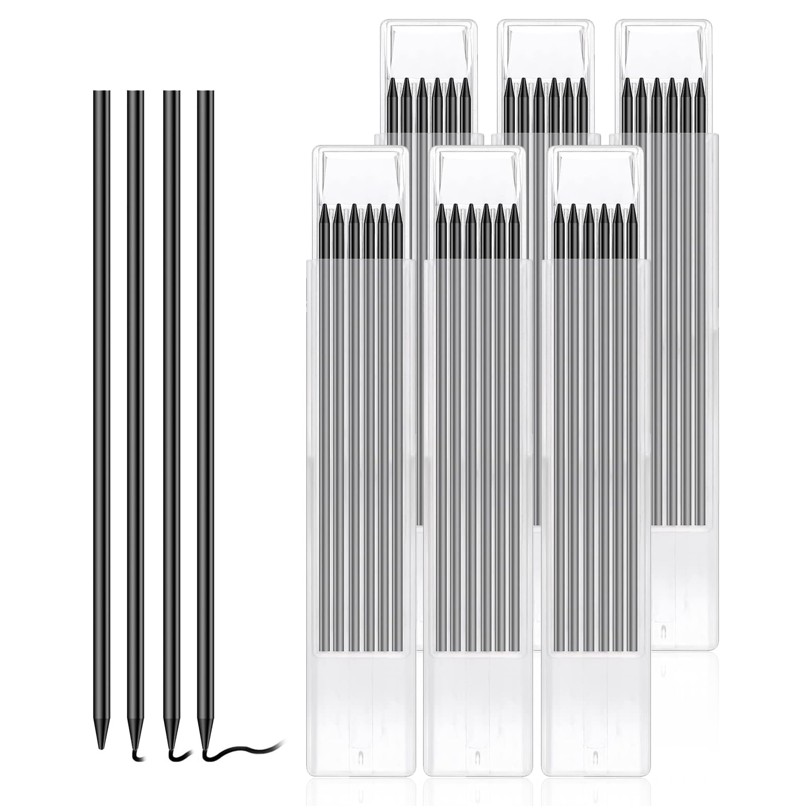 36 Stück Bleistiftminen 2,8 mm - Ersatzminen für Zimmermannsbleistift & Tieflochmarker - Wasserfest & Robust - Ideal für