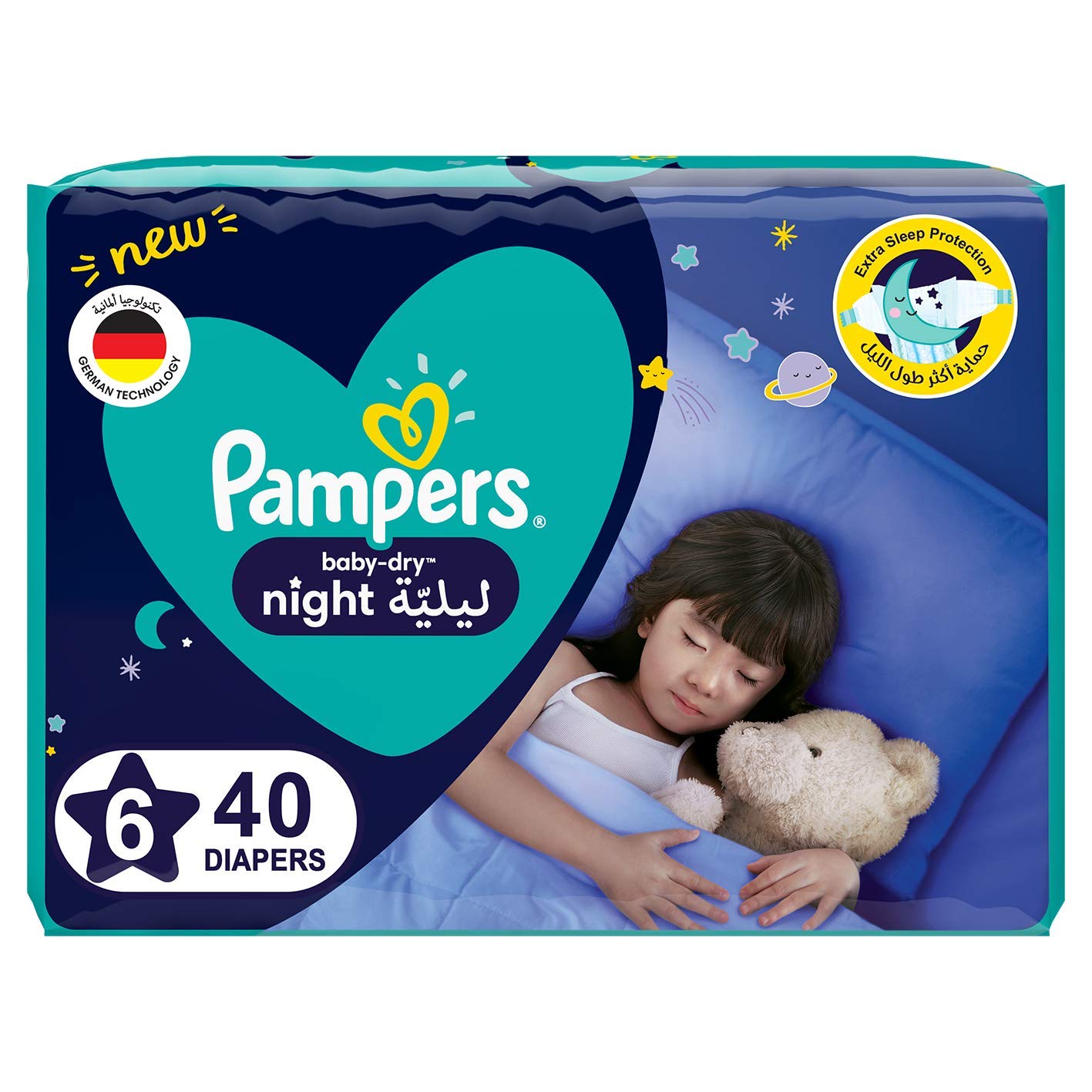 Buy Pampers Baby-Dry Night Diapers for Extra Sleep Protection, 6, 14+kg