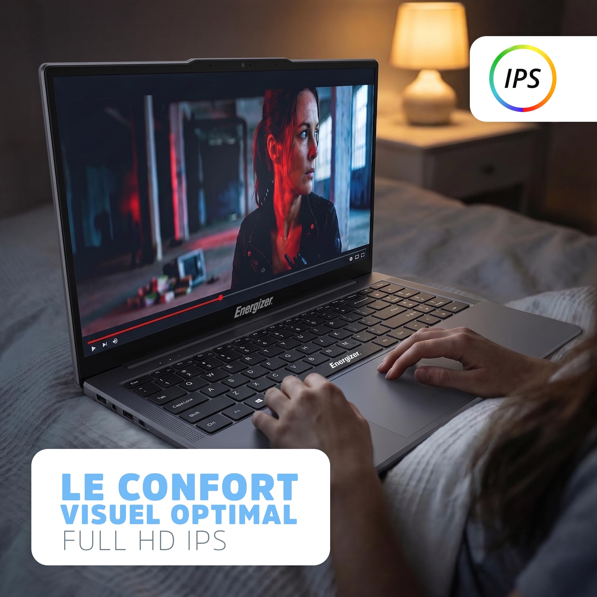 Energizer Pack Laptop 18,5" 8Go 256Go SSD + Écran Portable 18,5" FHD IPS + Lecteur DVD USB - Windows 11 - Clavier AZERTY - WiFi