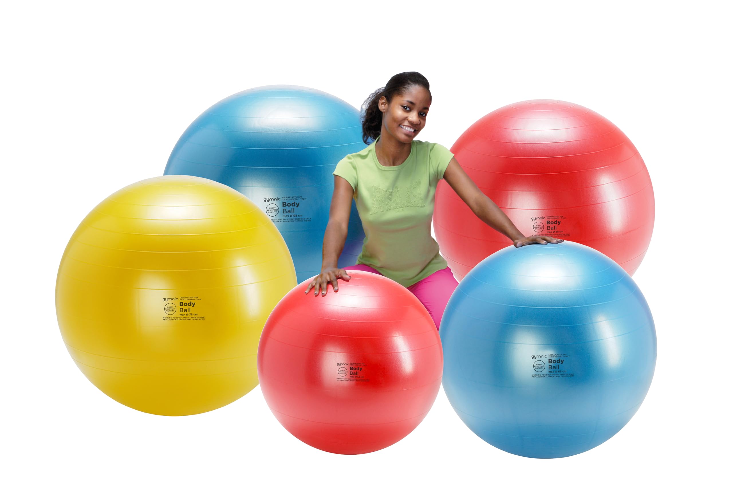 GYMNIC Body Ball Palla per Fisioterapia e allenamento ad alta elasticità e sicurezza, resistente fino a 120 kg, ideale per equilibrio, motricità e riabilitazione