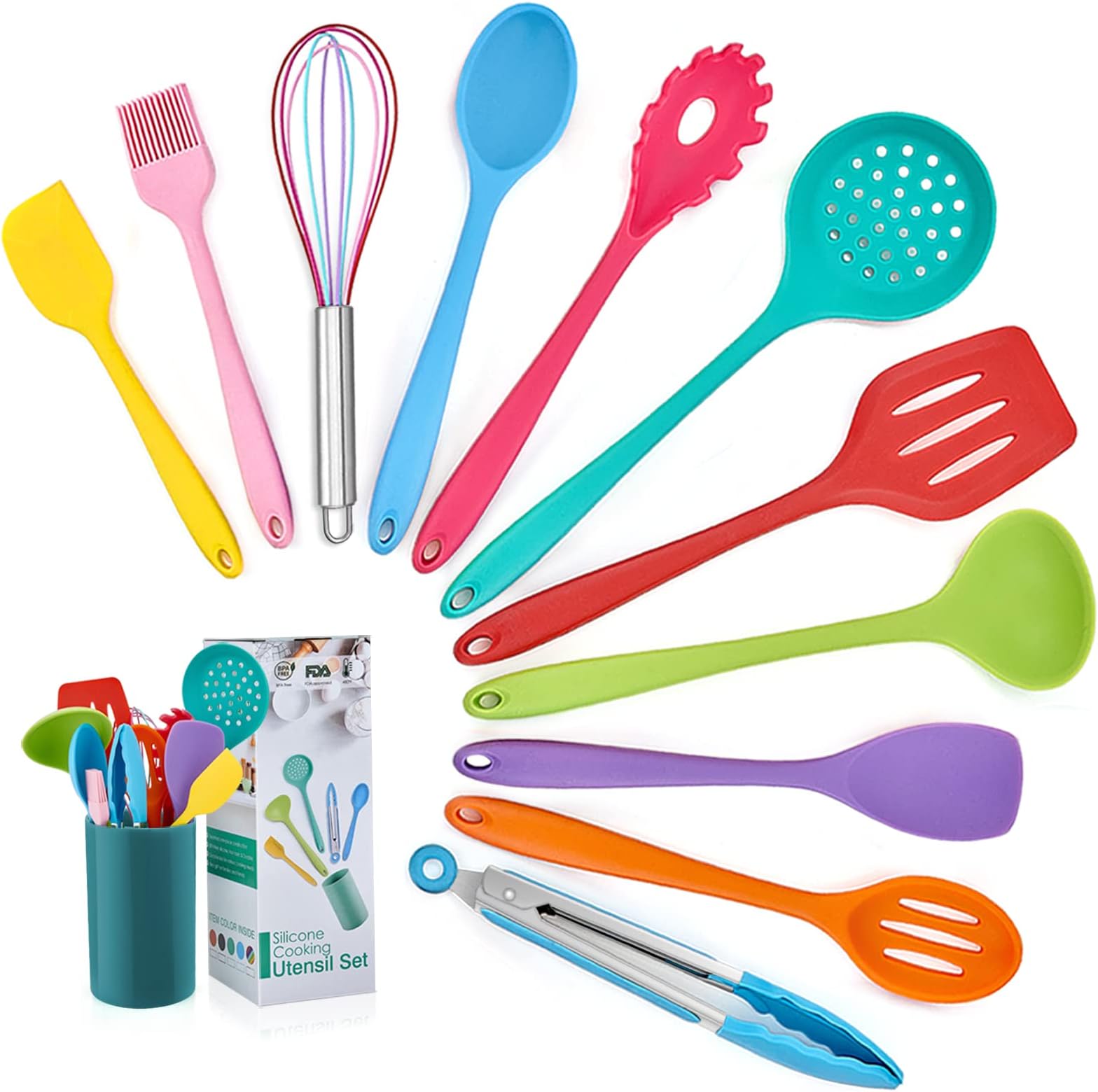 Herogo Kitchen Utensils Set, 22Piece Silicone Cooking Utensils with Holder, Kitchen Tools