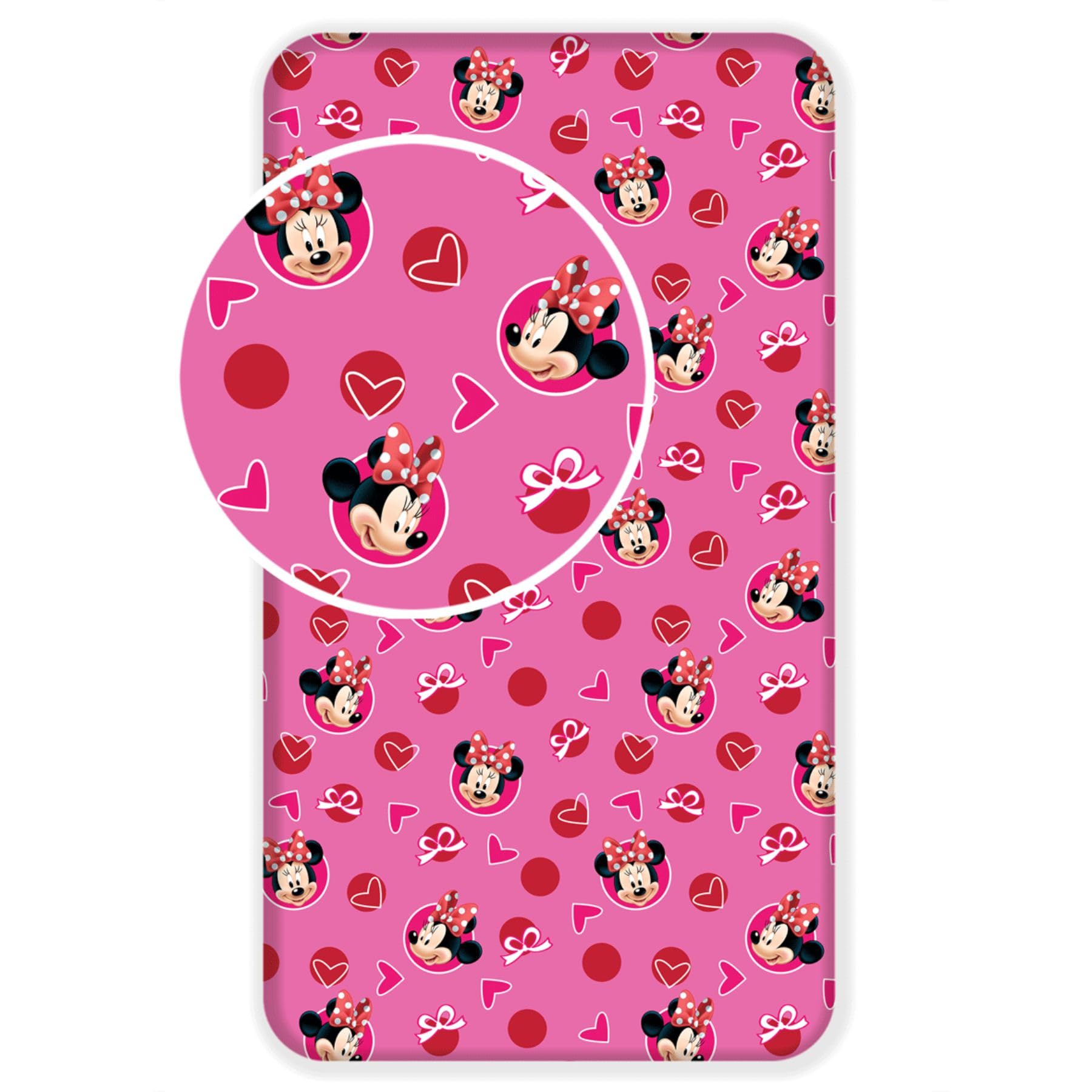 Jerry Fabrics Mickey and Friends Character Fitted Sheet, Cotton, Multi-Colour, Single