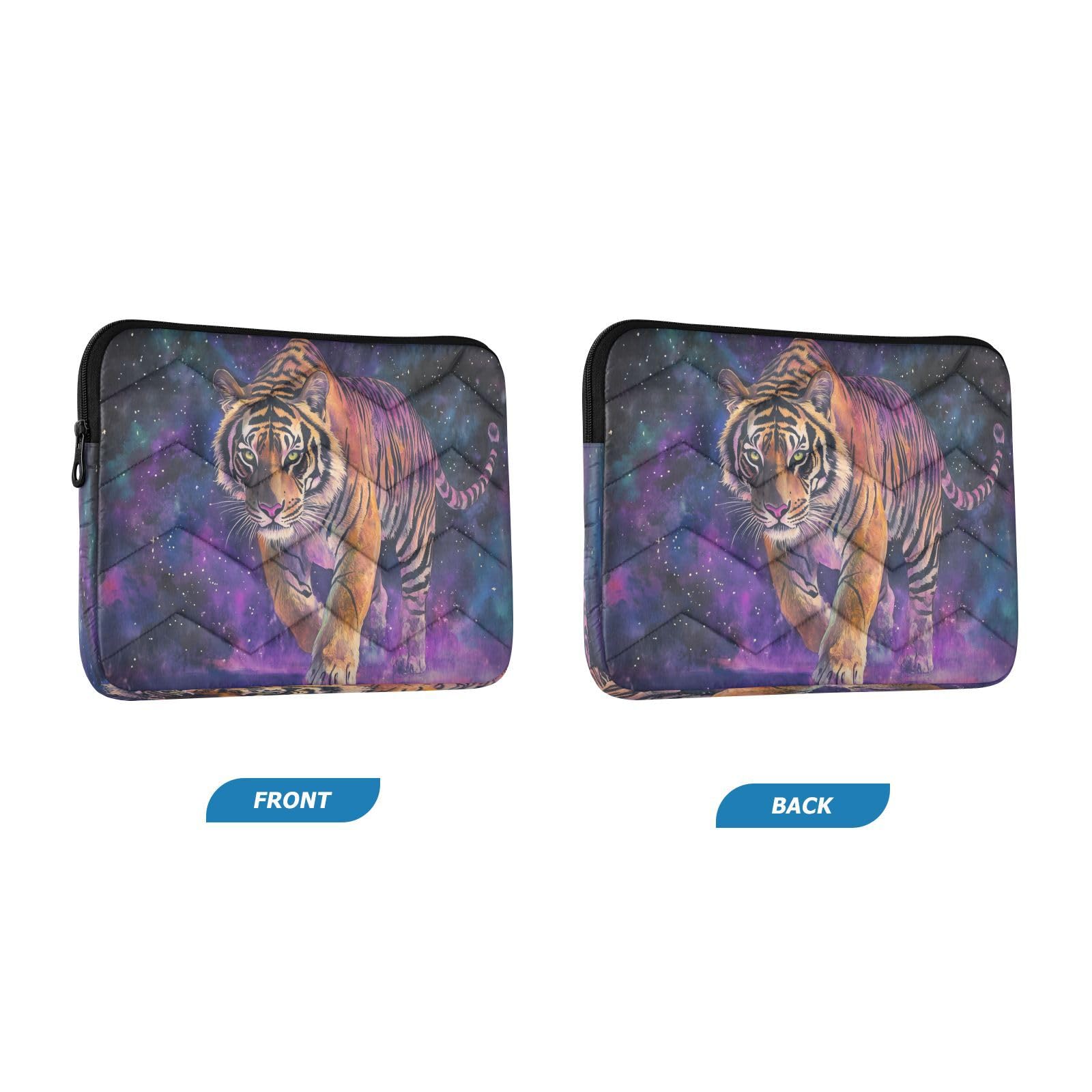 Tiger Starry Walk Purpleblue Laptop Sleeve for 13-13.3 IN Water Resistant Portable Laptop Sleeve Bag Protective Case for Women Travel Airport