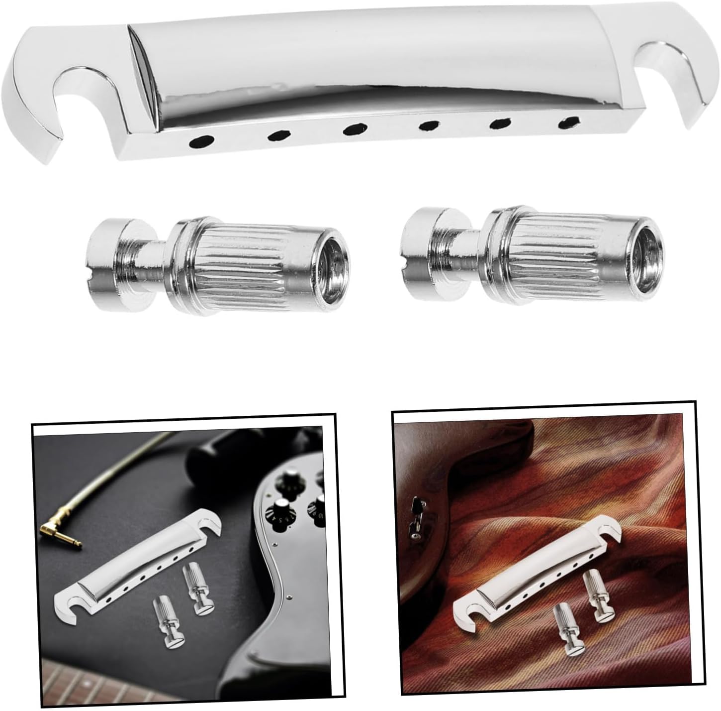 Abaodam 1set Electric Guitar Bridge Tailpiece Components Screws Easy to Install Suitable for Lp Models Replacement Accessories for Enhanced Performance
