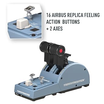 Thrustmaster TCA Quadrant Airbus Edition, Ergonomic Throttle Quadrant with Hall Effect Sensors, 16 Buttons, Detents, Thrust Reversers for Flight Simulator Controls, Compatible with PC