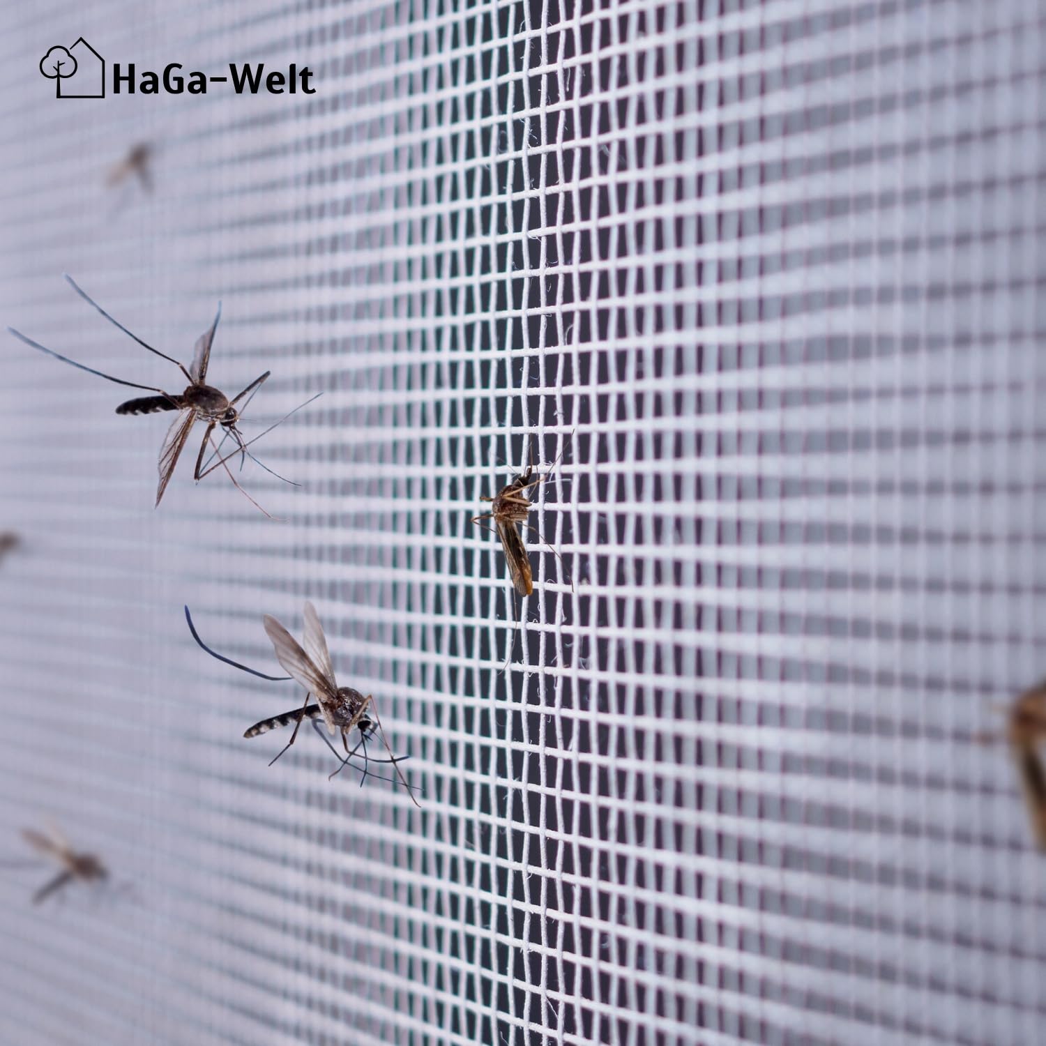 HaGa Fliegengitter 150cm Breite x 10m Länge – Insektenschutz Fenster – Reißfest, UV-beständig, Zuschneidbar 100% PES – Moskitonetz & Mückenschutz – Fliegennetz