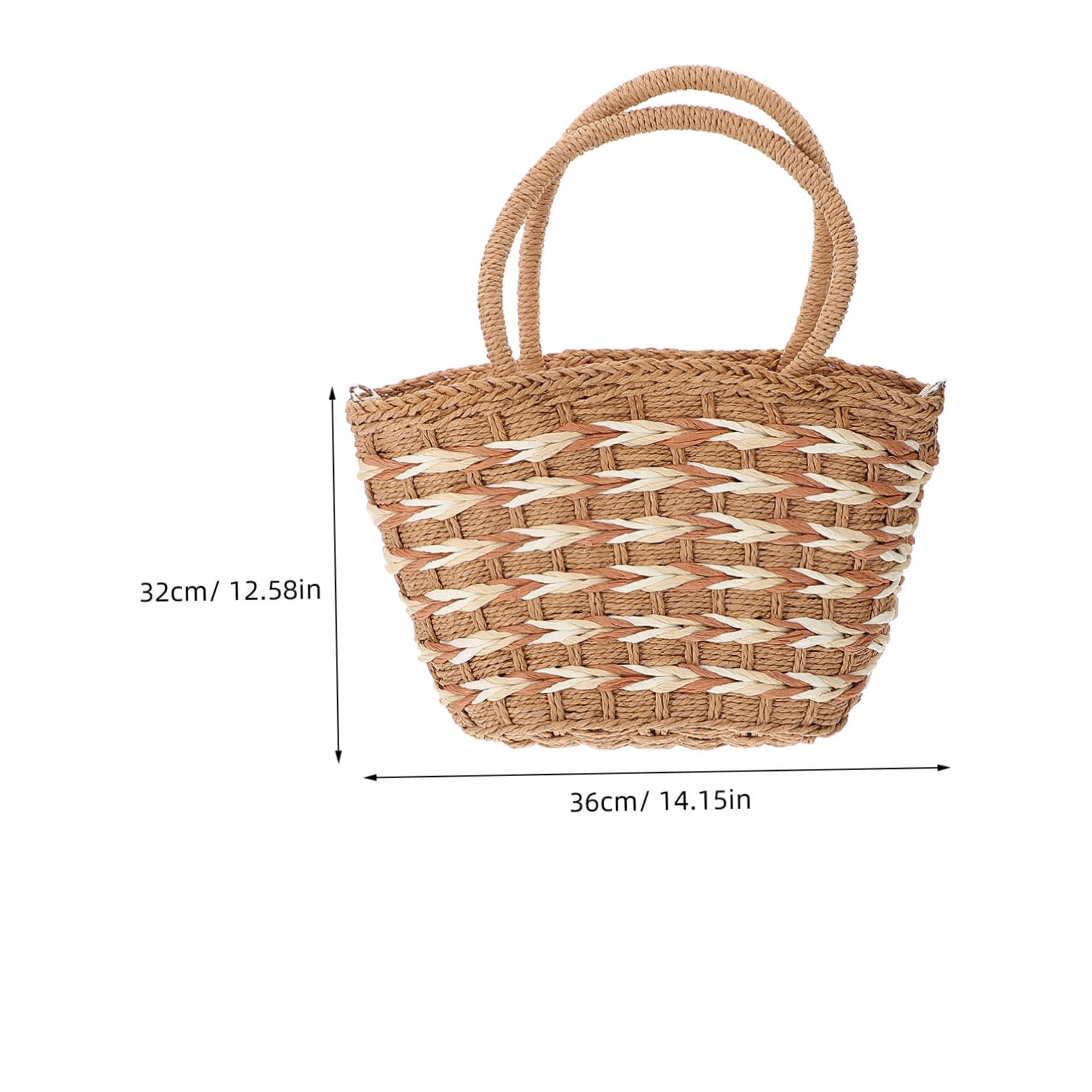 Woven Tote Bag in Corda di Carta Intrecciata, Capienza Ampia | Trama Mesh Hollow e Intrecciata, Borsa a Spalla da Donna per Shopping e Party, Atmosfera Estiva