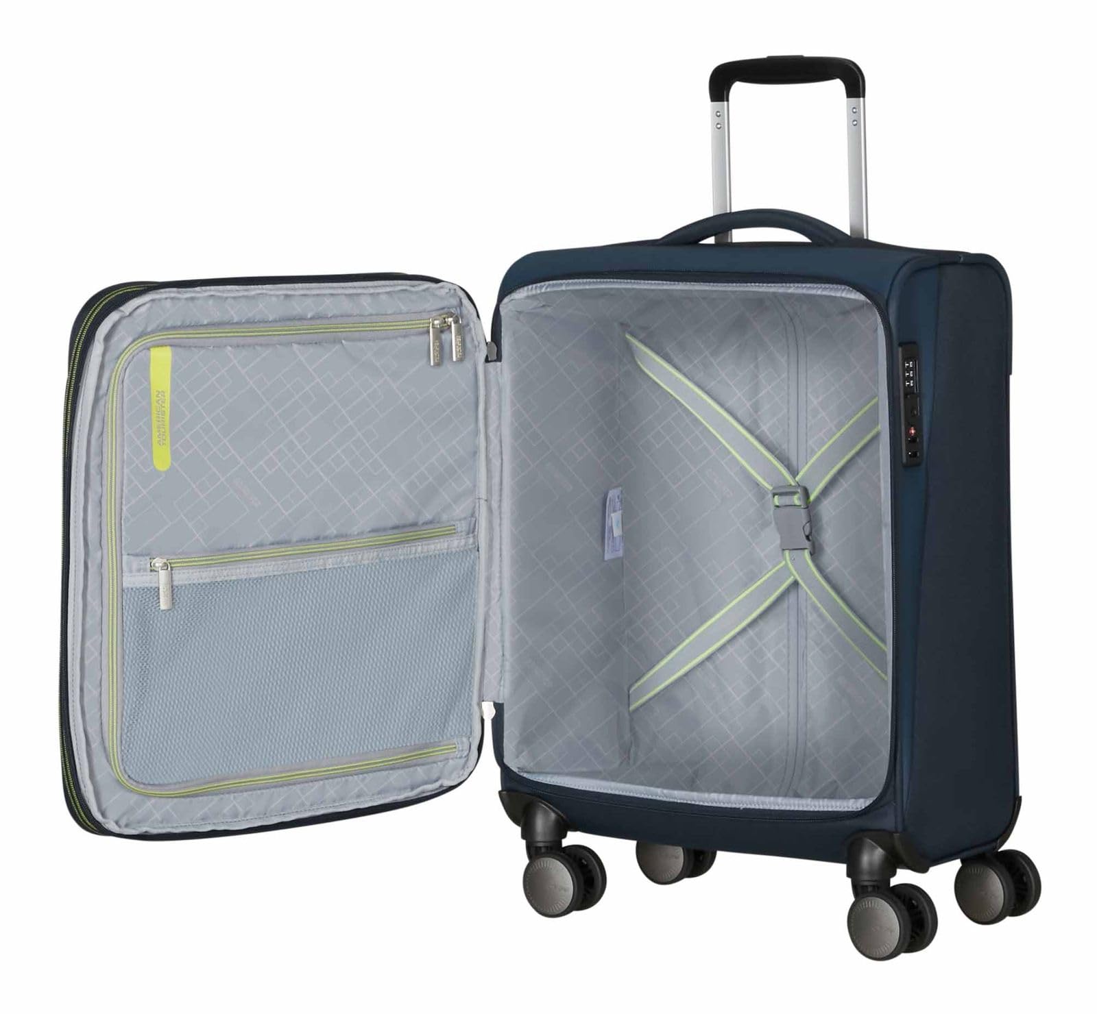 American Tourister carrello Wanderlite Spinner Exp. TSA Dark Navy blu scuro