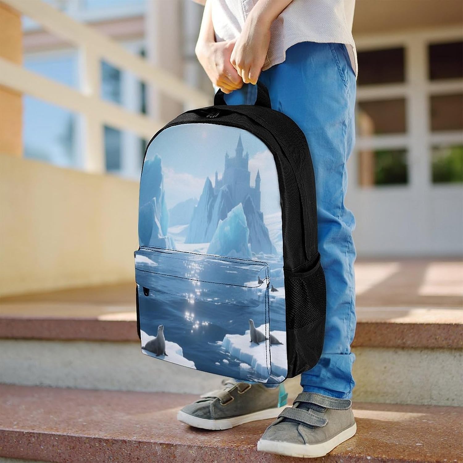 Iceberg Ocean Backpack Daypack Travel Backpack | Lightweight Casual Laptop Backpack for Women Men Aesthetic Travel Bag for Weekender Business Hiking Outdoor