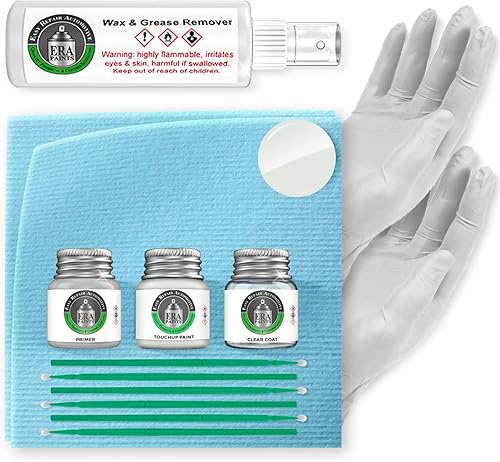 Vista 18 de ERA Paints LY9C - Ibis White para AUDI Exact Match Automotive Touch Up Paint Spray - Kit básico