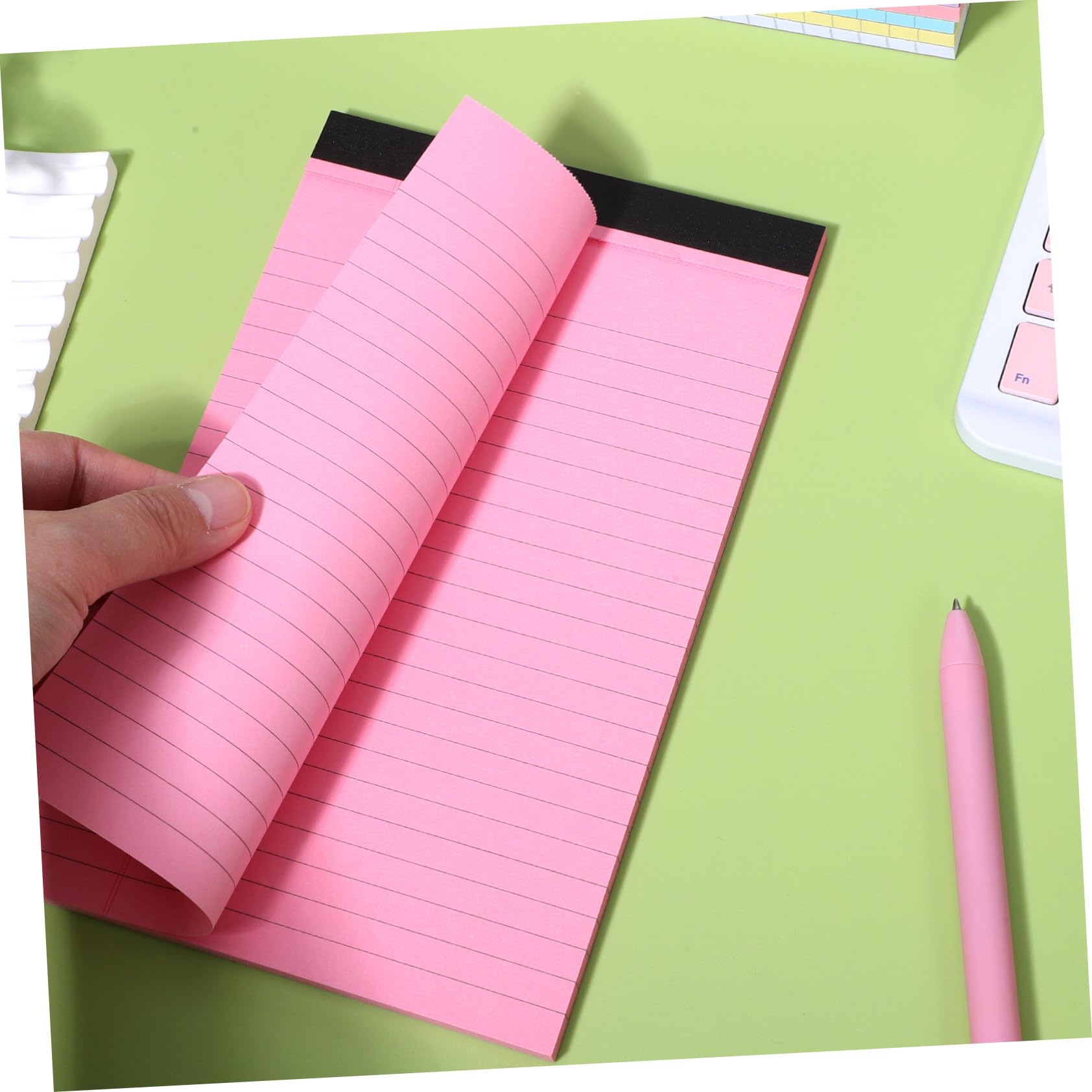 Paquet De 10 Bloc-notes Colorés Lot de Carnet Petit Format Ligné Pages Détachables Faciles Papier Anti-traversée pour Prise de Notes Bureau et École Blanc Rouge Bleu Jaune