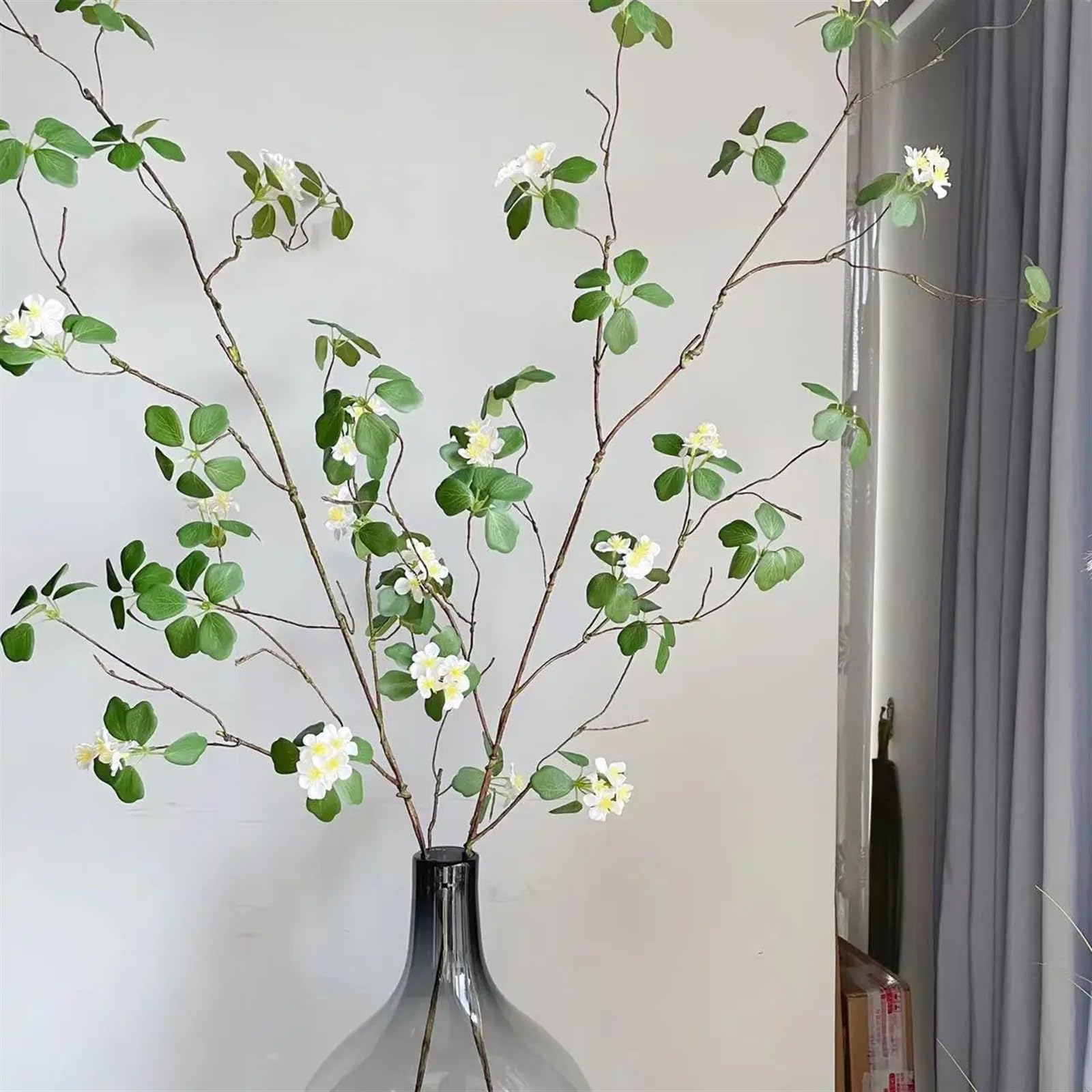 Ghirlanda Artificiale per Decorazioni Lusso stile Zen Foglia verde piante finte ramo lungo Viti appassite Fiori artificiali decorazione della festa nuziale flores Decorazioni per feste e matrimoni(Pin