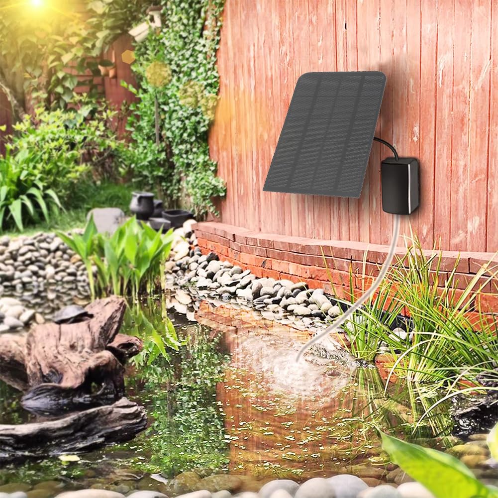 Joyzan Pompa di Ossigeno Solare, 2.5W Solar Powered Pool Fish Tank Ossigenatore Ossigeno Aeratore Pompa di Aria Kit Stagno per Giardino Fish Tank Pool Fishing Pond