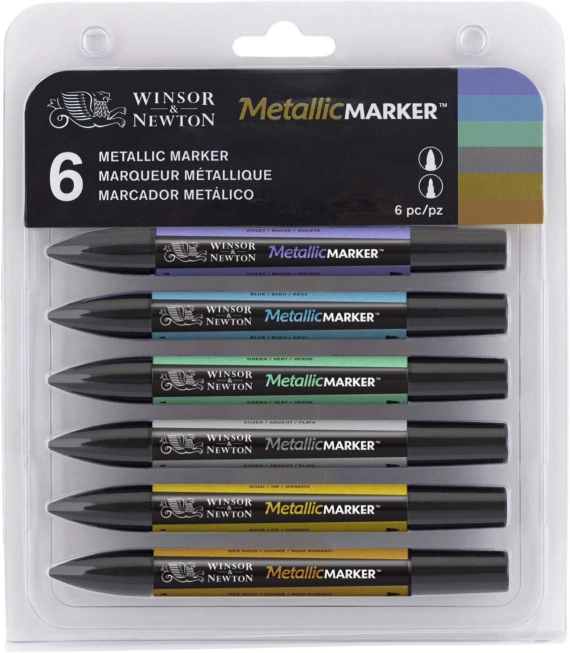 Winsor & Newton Marker 6 Core Metalic, 6 Colors