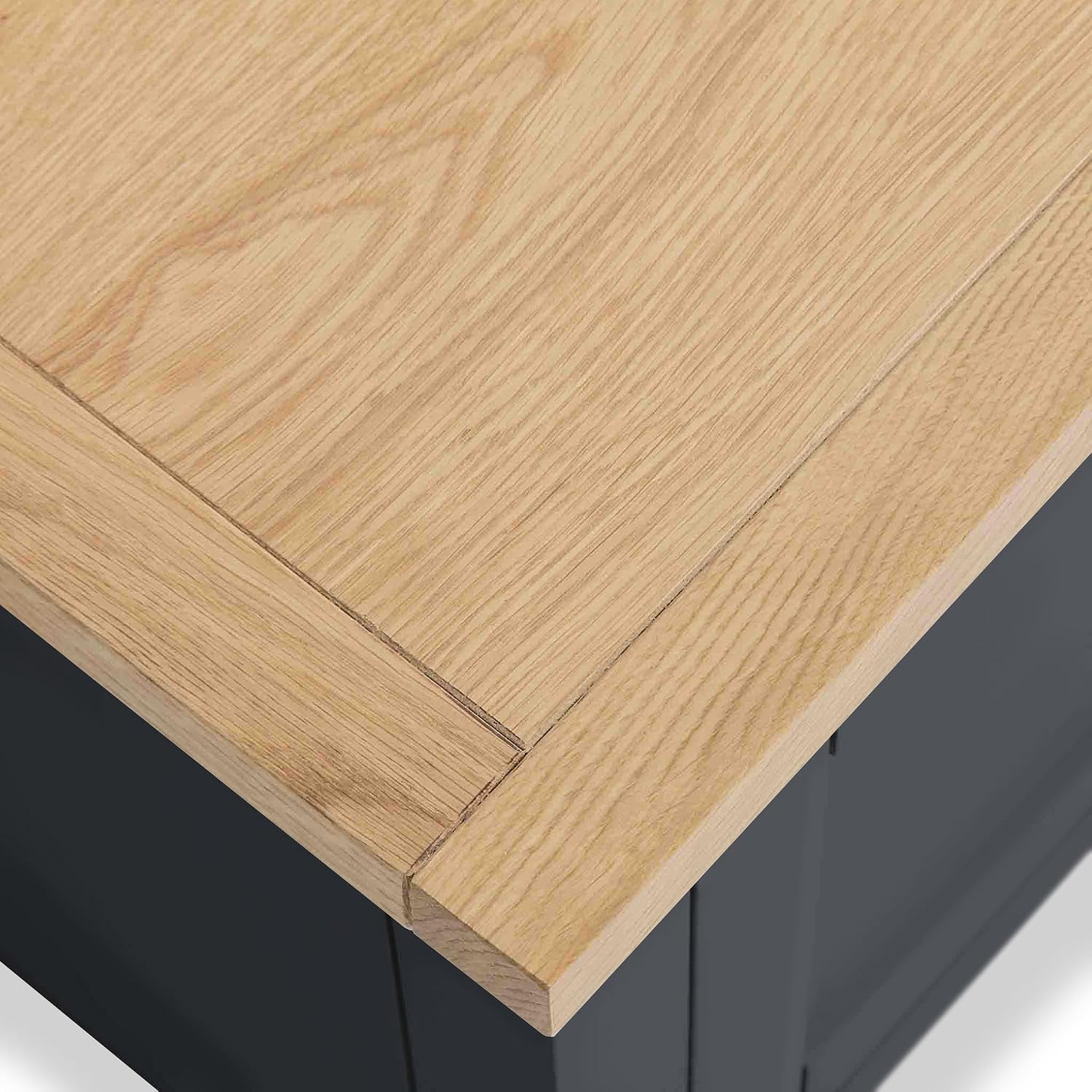 RoselandFurniture Farrow Charcoal Small Storage Chest of Drawers for Bedroom Fully Assembled Contemporary Painted Solid Wood 3 Drawer Unit with Oak Top - Image 5