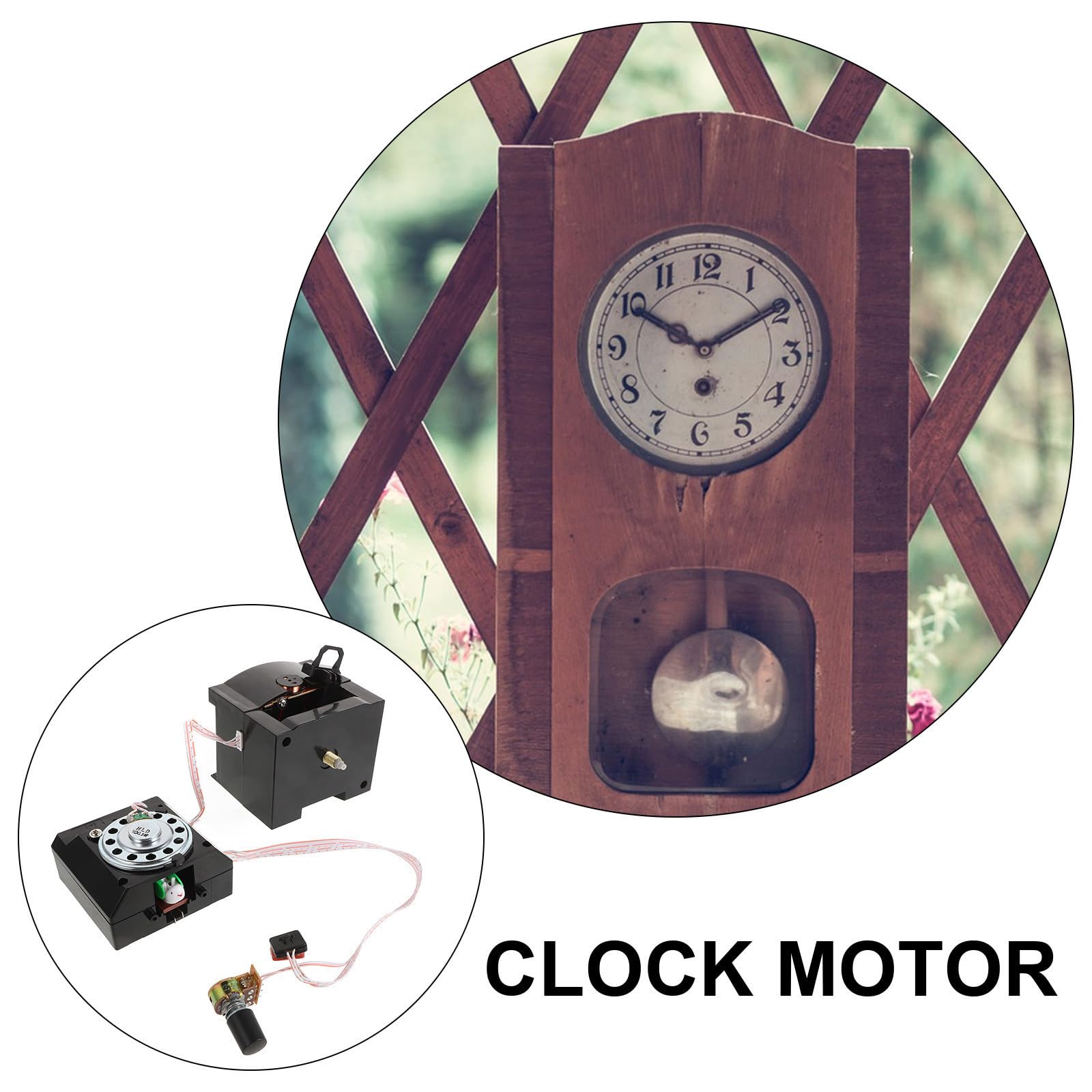 STOBAZA Mécanisme D’Horloge Coucou Vintage Marron, Lot de 2 Pièces | Pièce de Rechange pour Réparation et Restauration, Plastique Réutilisable, Montage Simple, Son Coucou Authentique