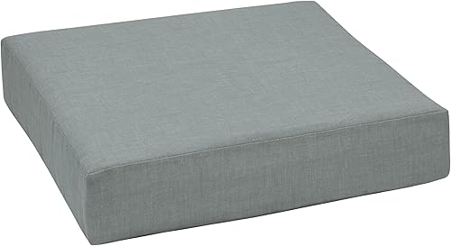 Arden Selections Cojín de asiento profundo para exteriores, 24 x 24 pulgadas, a prueba de lluvia, resistente a la decoloración, 24 x 24 pulgadas,