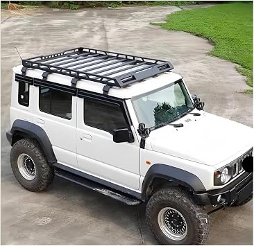 Cross Bar Roof Rack Compatible for Suzuki Jimny JB74 5-Door 2023 2024 2025 Top Luggage Rail Racks Bars Carrier Upgrade RefitsL/ED Light