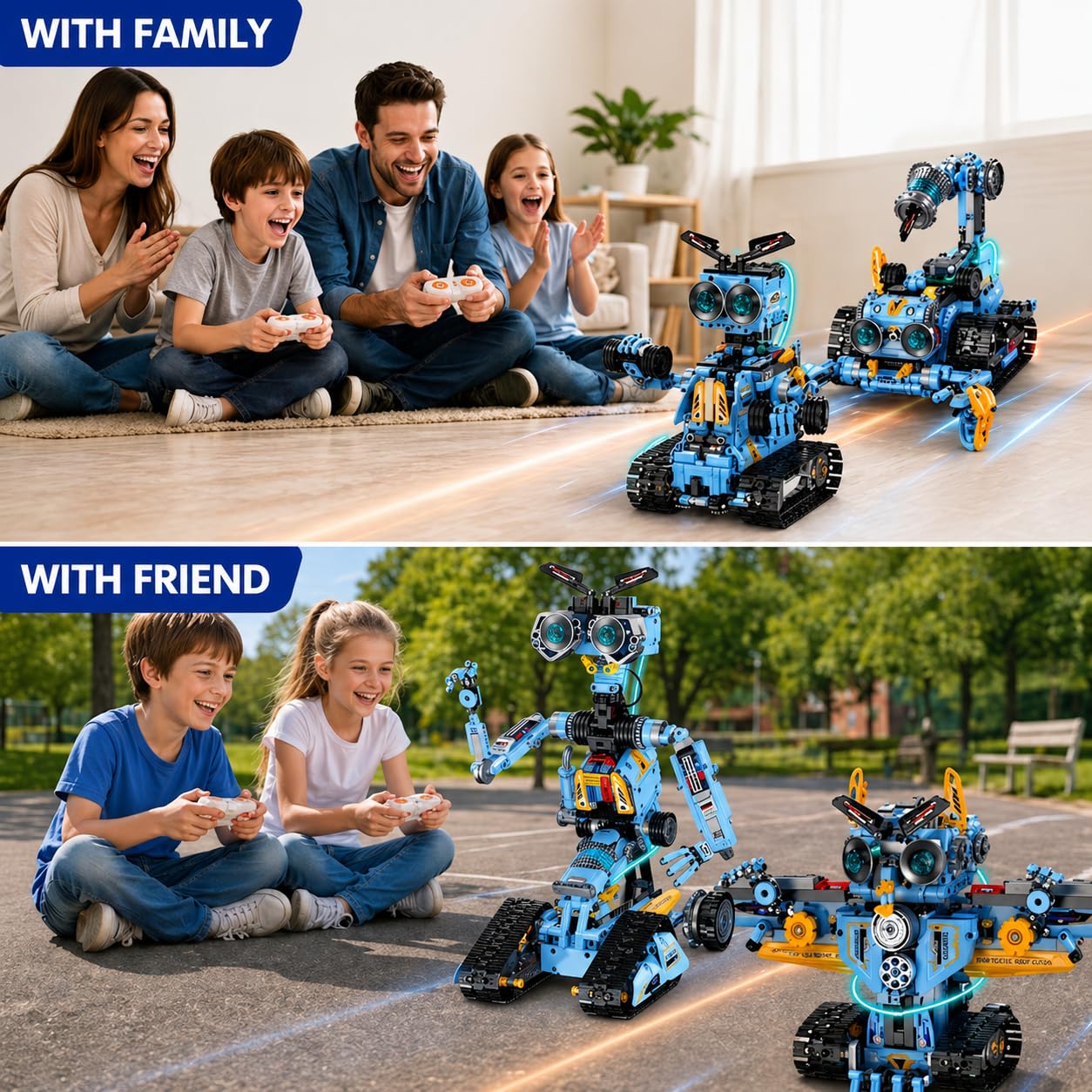 Amazon.com: zinat 4-in-1 STEM Robot Building Kit with Remote