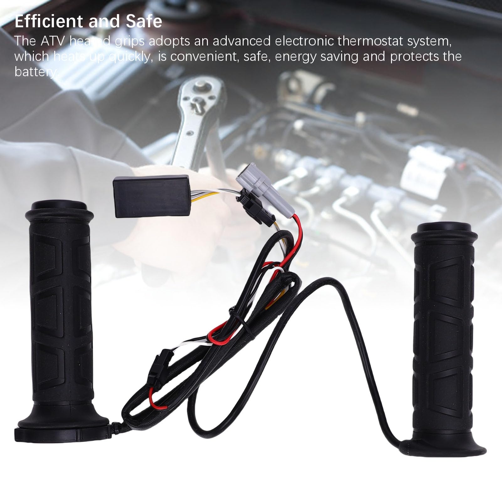 Generic Manopole per Manubrio Riscaldate ATV Scaldamani Elettrici Anti-alta Temperatura a Riscaldamento Rapido per ATV