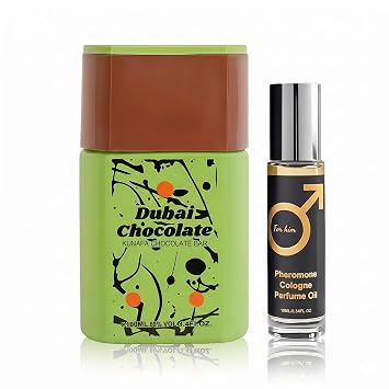 AFLUXE Dubai Chocolate Kunafa Eau de Parfum for Men, Rich Gourmand Fragrance with Pistachio and Sweet Caramel, Warm Sweet Masculine Cologne, 3.4Oz Pheromone&Parfum