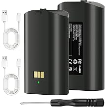 Lesaps 2-Pack 12000mAh Replacement Battery for TACTACAM Defend 360 Cellular Security Camera - Rechargeable Lithium Batteries with USB-C Fast Charging, LED Power Meter & Solar Panel Compatible