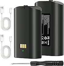 Lesaps 2-Pack 12000mAh Replacement Battery for TACTACAM Defend 360 Cellular Security Camera - Rechargeable Lithium Batteries with USB-C Fast Charging, LED Power Meter & Solar Panel Compatible