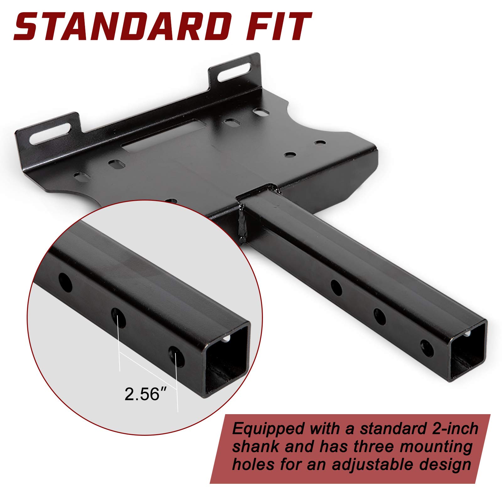 Buy BUNKER INDUST Receiver Hitch Winch Cradle Mount Plate, Universal 2