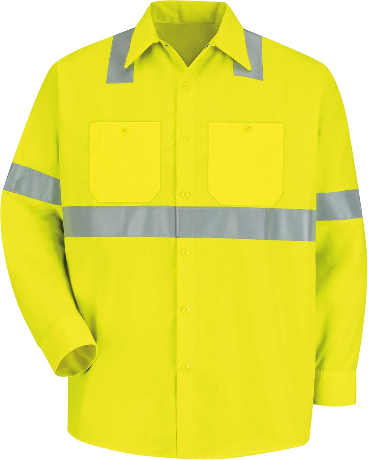 Red Kap Mens Hi Visibility Class 2 Level 1 Work Shirt