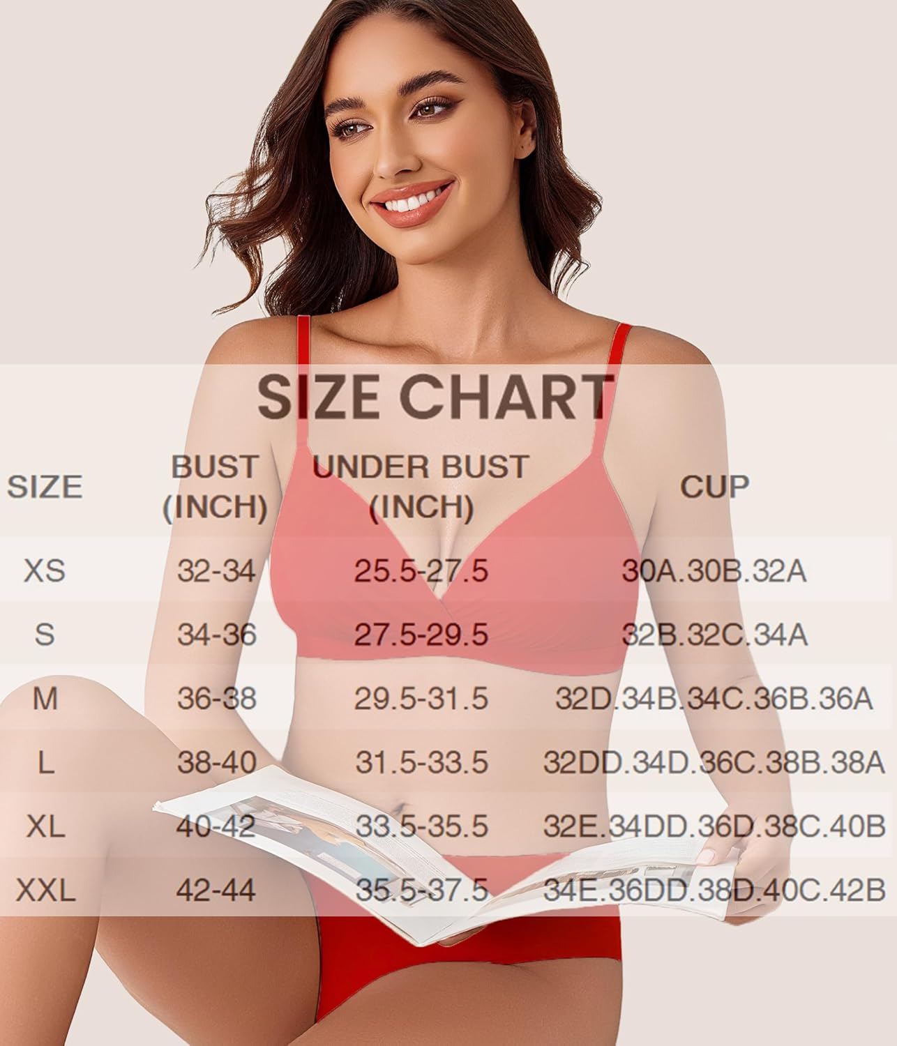 Avidlove Womens Wireless Triangle Bra Sexy Plunge Unpadded Bras Comfortable Mesh Lining Bralette Tshirt Everyday Bra - Image 6