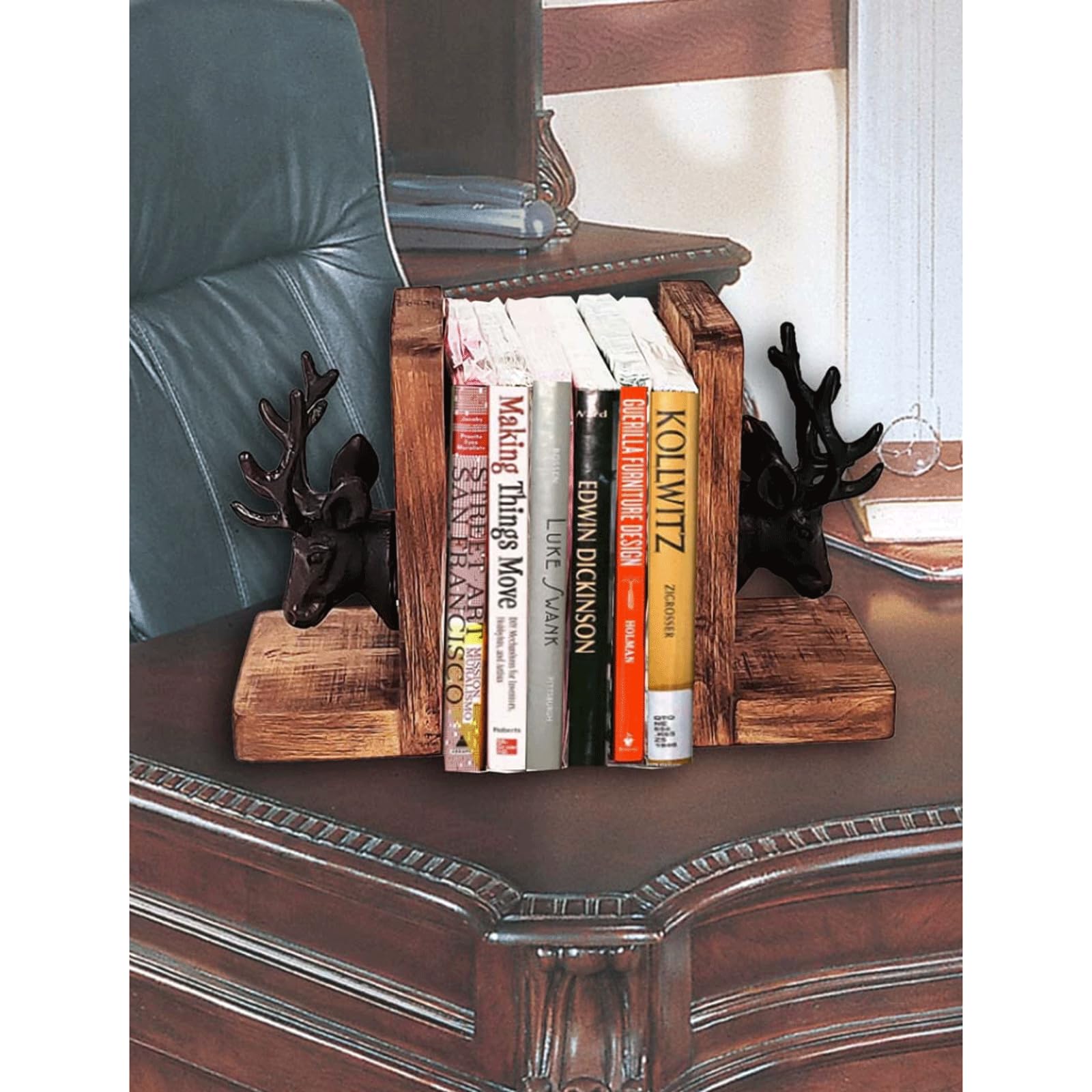 アメリカンカントリー　ブックエンド Amazon.co.jp: 装飾ブックエンド アメリカンカントリー鋳鉄鹿ヘッド
