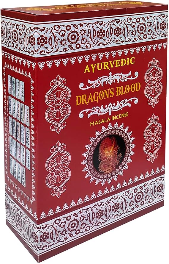 Dragons Blood Incense Sticks and Holder Bundle Ayurvedic Hand Made Insense Insence