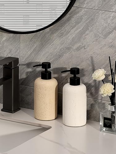 Miniatura 7 de Dispensadores de jabón de 13.5 fl oz, 13.5 onzas, 2 unidades de lujo para loción de manos y champú dispensador de jabón, botellas de bomba de jabón