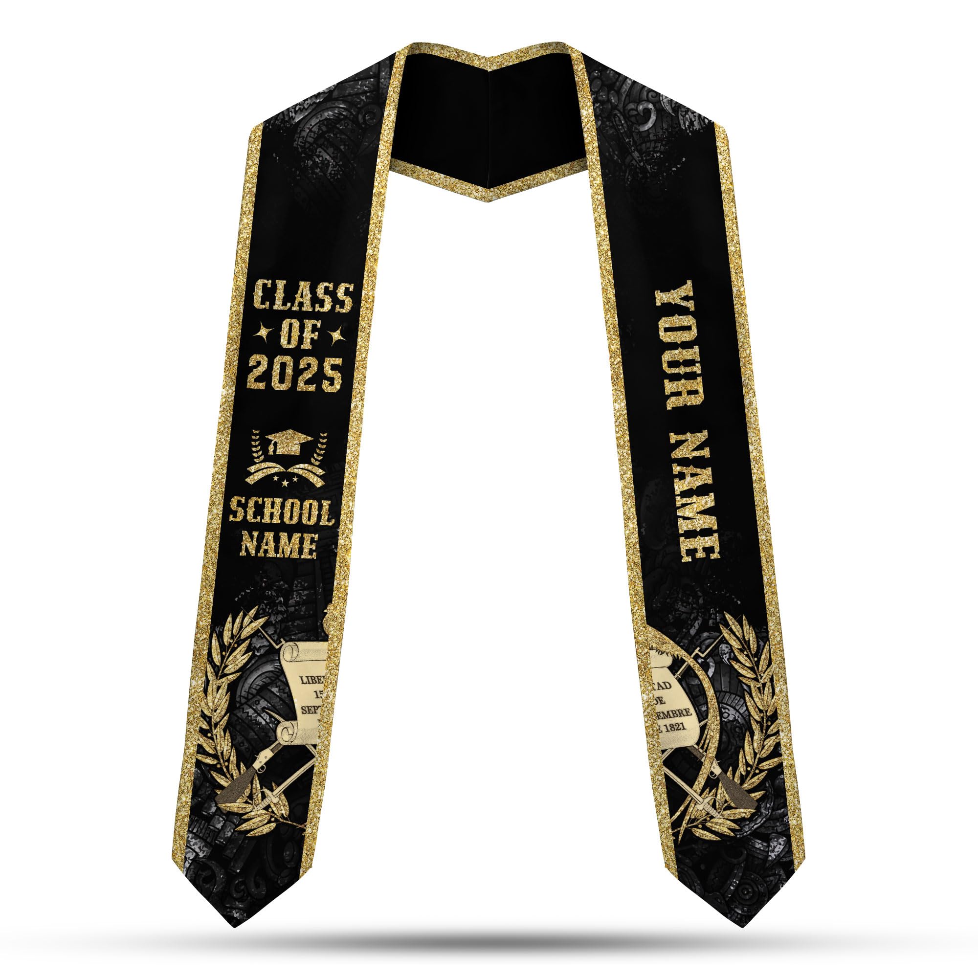 MonkeyVan Custom Guatemalan Graduation Sash Custom Guatemalan American Flag Graduation Sash 2025 Guatemala Graduation Stole Guatemala5