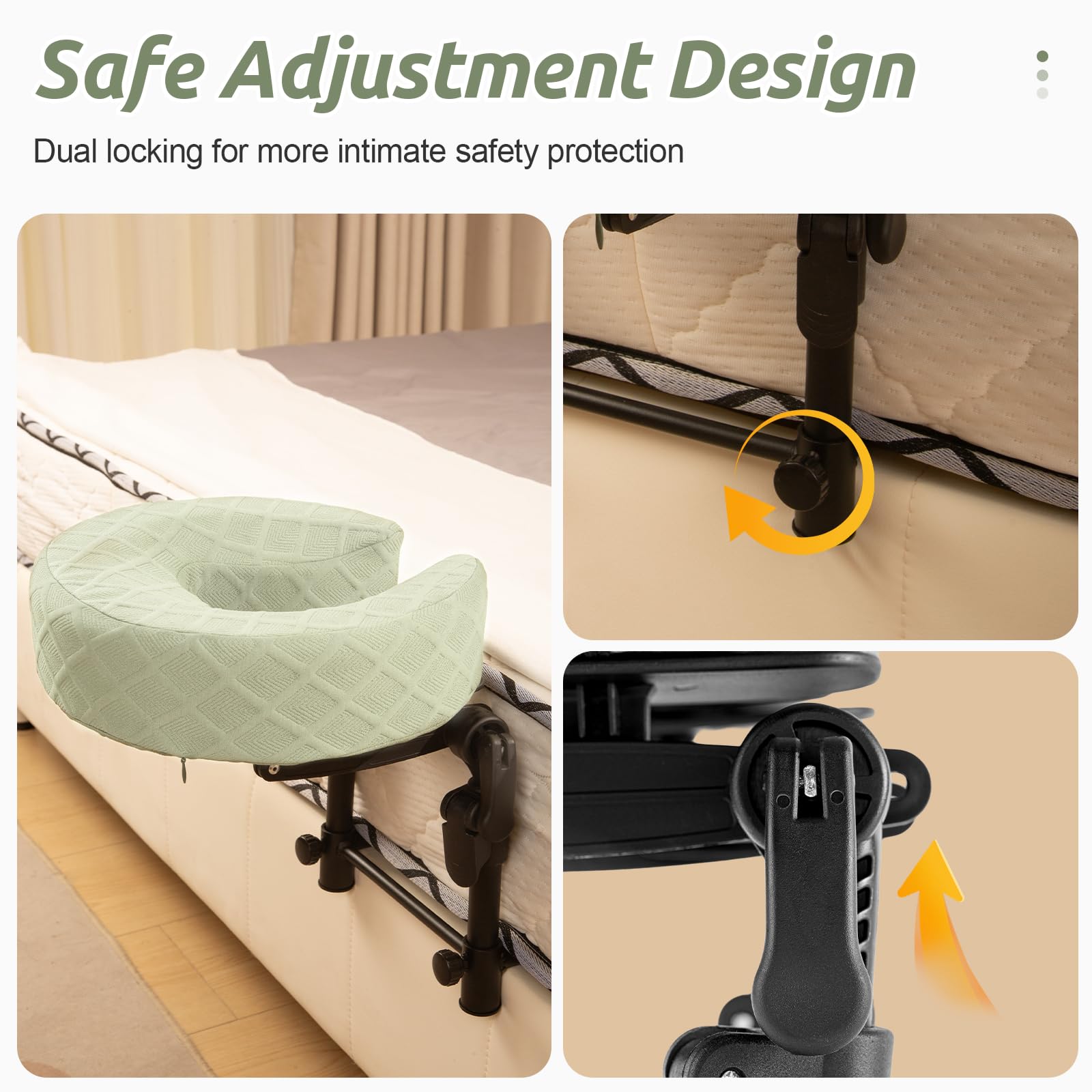 Reposacabezas de masaje para cama, soporte facial de masaje ajustable en casa, kit de mesa de masaje portátil para colchón de dormir, almohada boca abajo después de cirugía ocular 7