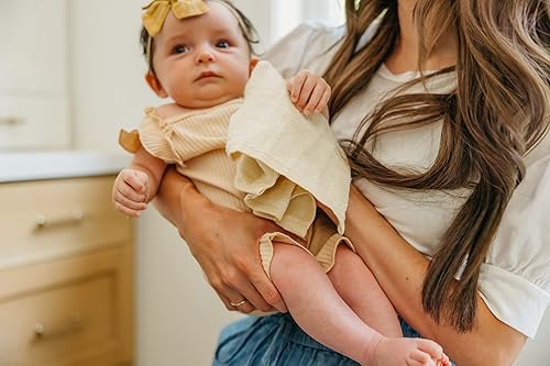 Miniatura 4 de Copper Pearl 6 toallas de baño ultra suaves para bebé, grandes, suaves, de 11 x 11 pulgadas