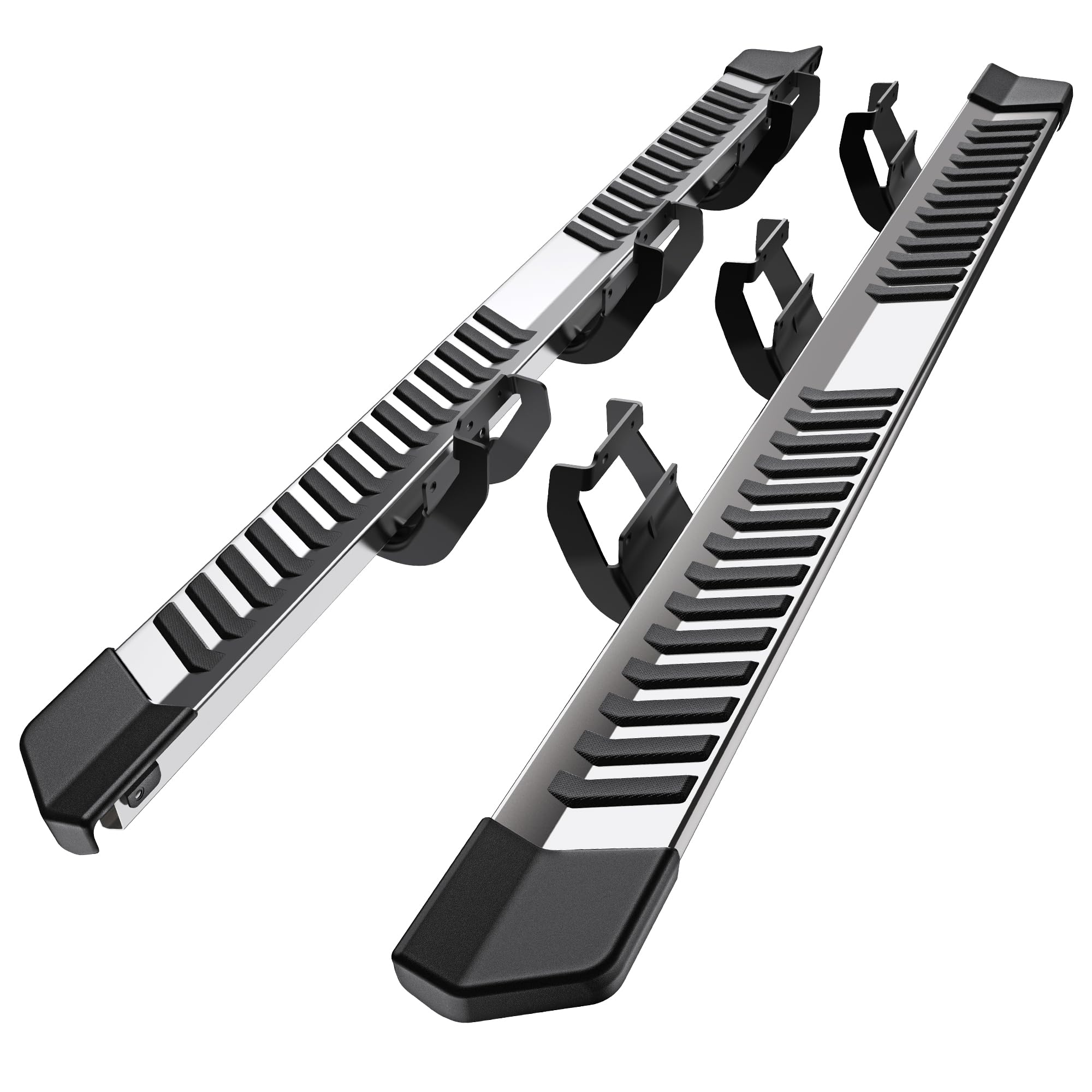 Running Boards Steps AUSUM MOTOR 6.5 Inch Side Step Compatible with Ford F150 Super Duty Crew Cab 2015-2023 & F250 F350 Super Duty Crew Cab 2017-2023 Stainless Steel Nerf Bar